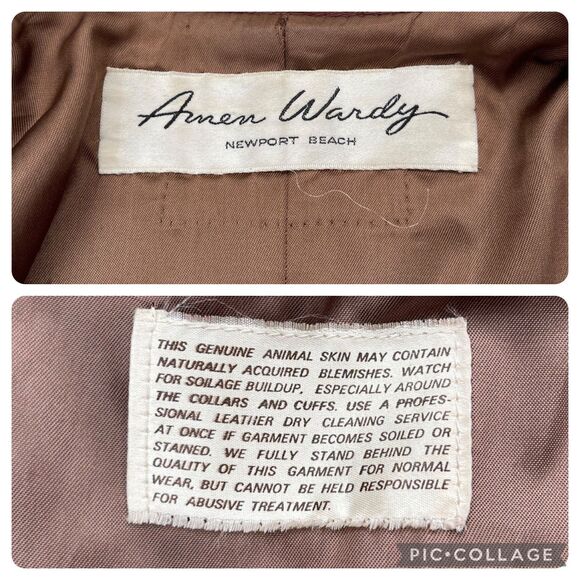 Amen Wardy Vintage Single Breasted Leather Jacket Brown Women's Small/Medium - Picture 13 of 13